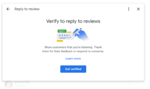 verify to reply to reviews